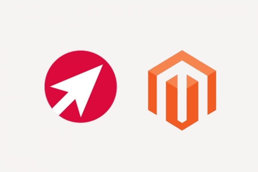 Magento logo next to Williams commerce logo